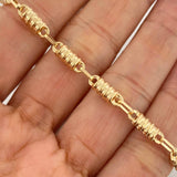 Tobillera Rustica Barril 5.25 g / 28.2 cm / 4.2 mm Oro Amarillo 18K