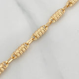 Tobillera Rustica Barril 5.25 g / 28.2 cm / 4.2 mm Oro Amarillo 18K