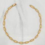 Tobillera Rustica Barril 5.25 g / 28.2 cm / 4.2 mm Oro Amarillo 18K