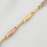Cadena Rustica Eslabon 8.85 g / 61.2 cm / 3.3 mm Tres Oros 18K