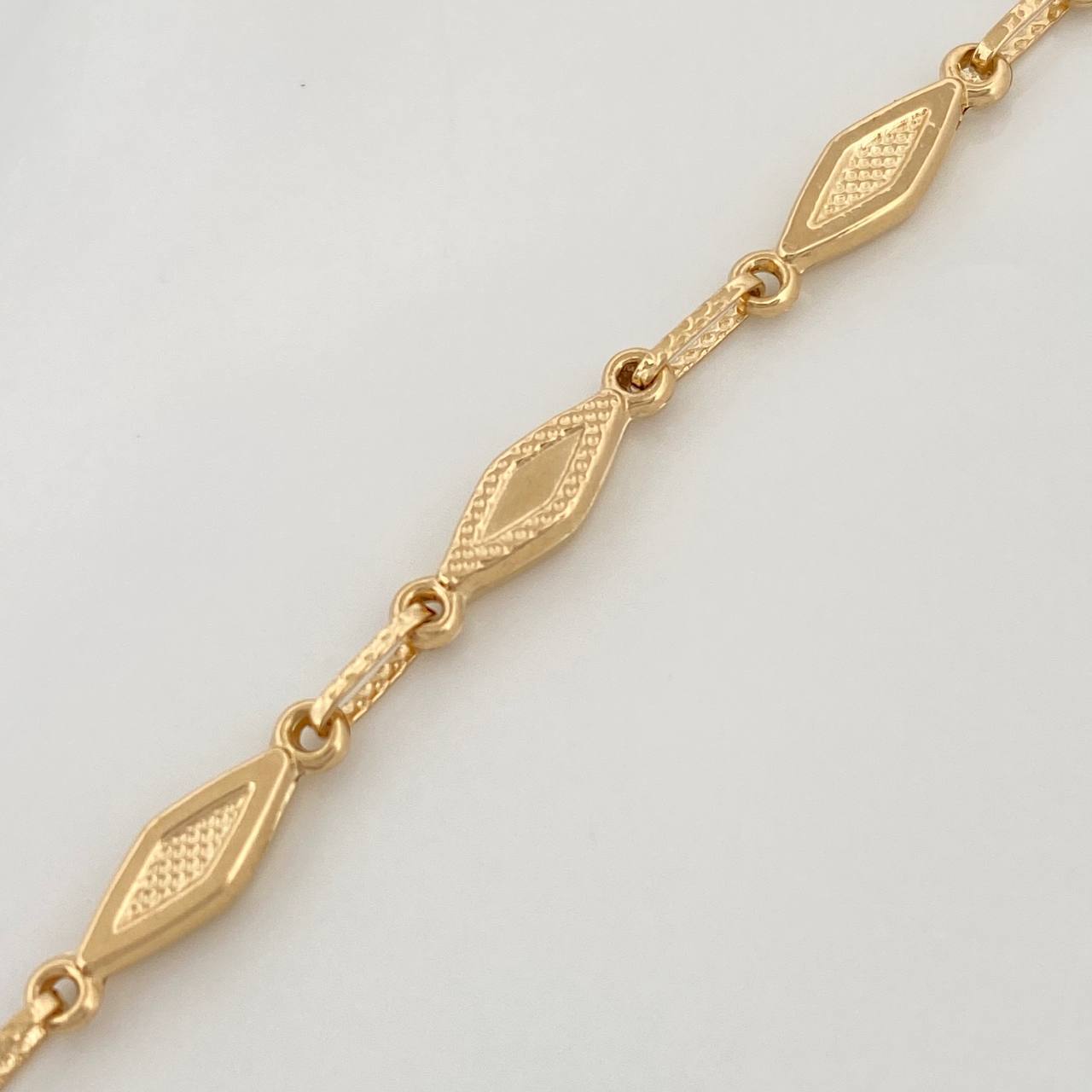Cadena Rustica Rombos 8.5 g / 47 cm / 4.1 mm Oro Amarillo 18K