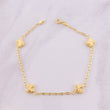 Pulso Aro Seguido Trébol Diamantado 2.05g / 18cm / 1.65mm Oro Amarillo 18K