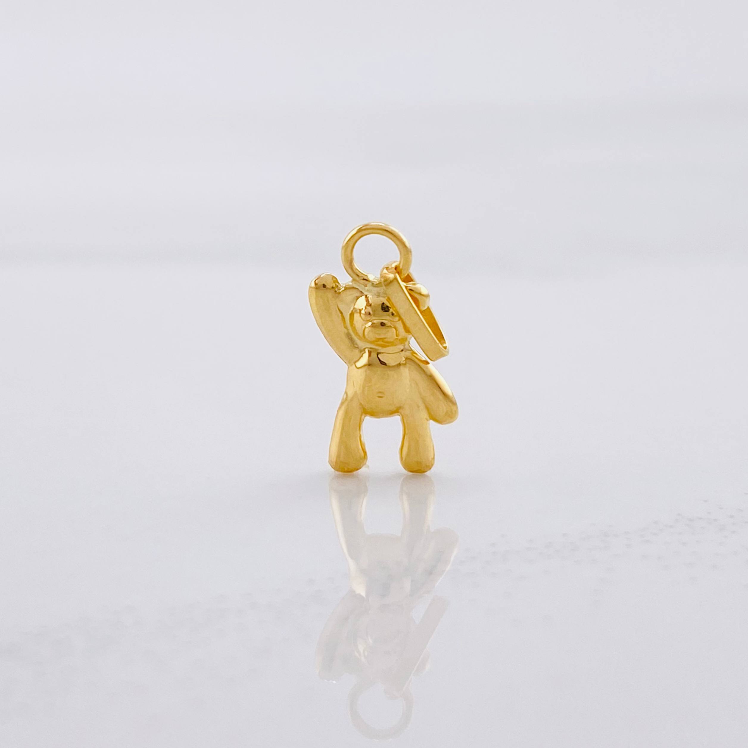 Dije Oso Mano Arriba 0.35g / 1.7cm Oro Amarillo 18K