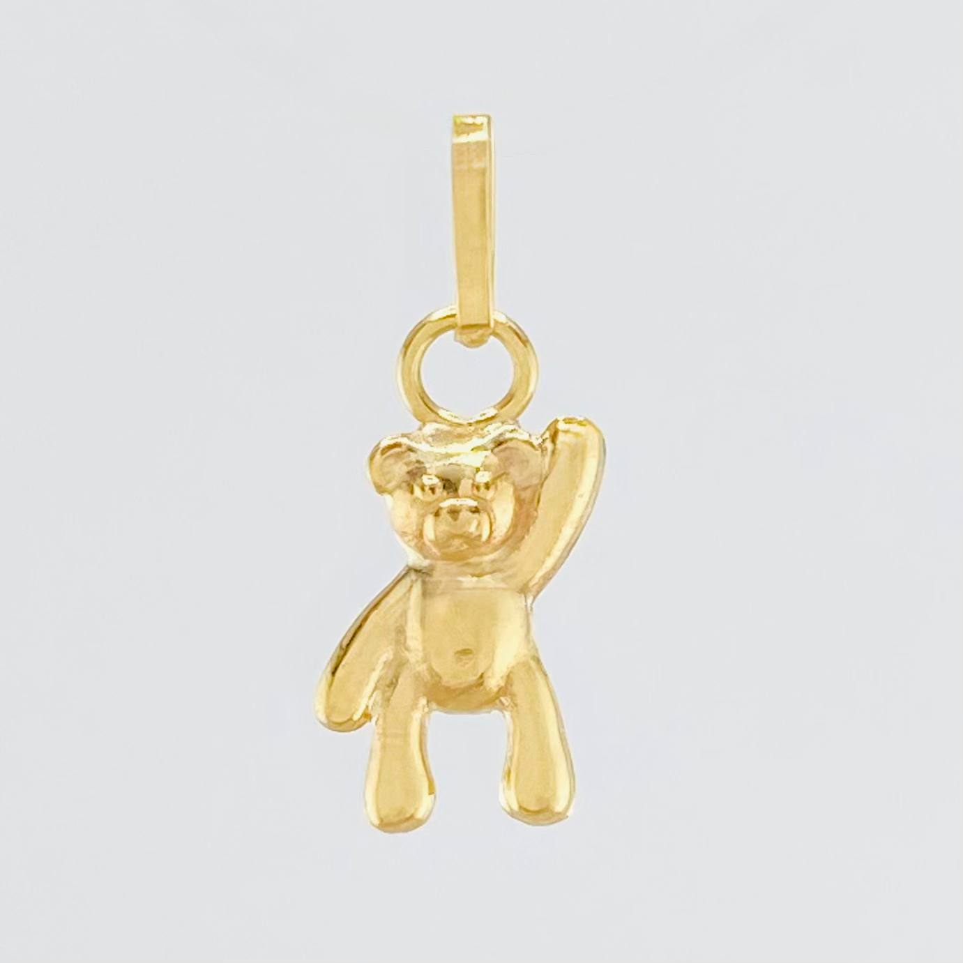 Dije Oso Mano Arriba 0.35g / 1.6cm Oro Amarillo 18K