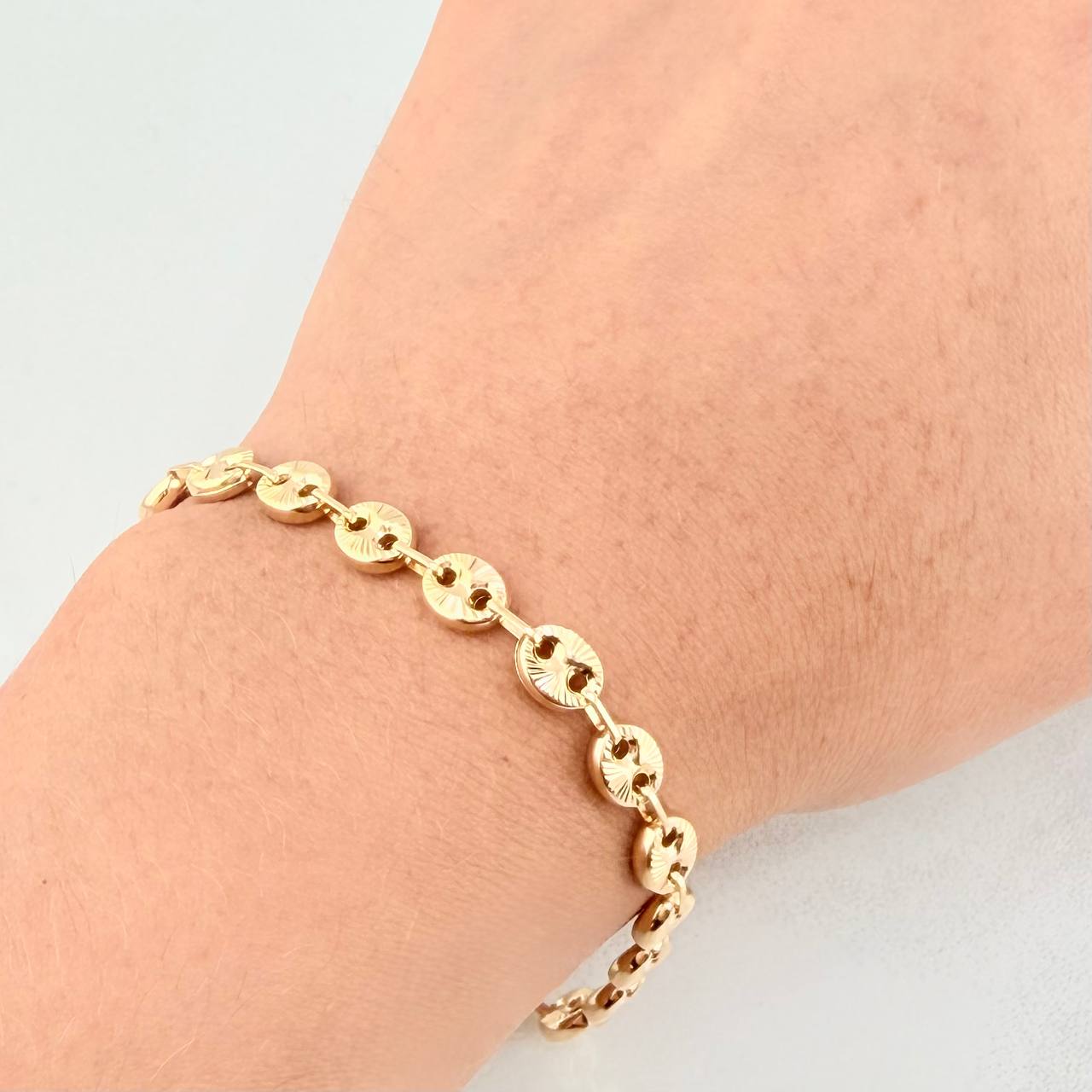 Pulso GC Diamantado 4.95g / 19.9cm / 5.7mm Oro Amarillo 18K