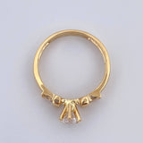 Anillo Solitario 3.1gr / T7 1/4 / Oro 18K &