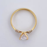 Anillo Solitario 1.5gr / T7 1/4 / Oro 18K &