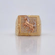 Anillo Sello Caballo 10.25gr / T10 / Oro 18K &
