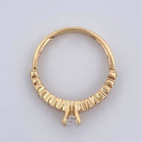 Anillo Solitario Burbujas 2.4gr / T7 / Oro 18K &