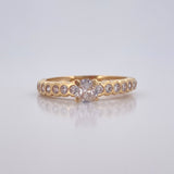 Anillo Solitario Burbujas 2.4gr / T7 / Oro 18K &
