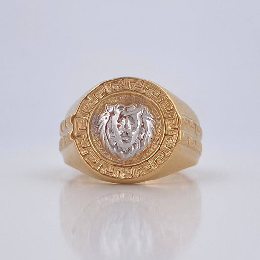 Anillo Leon Tribal 9.05gr / T10 / Oro 18K &