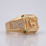Anillo Sello Corona RX 8.65gr / T10 1/4 / Oro 18K &