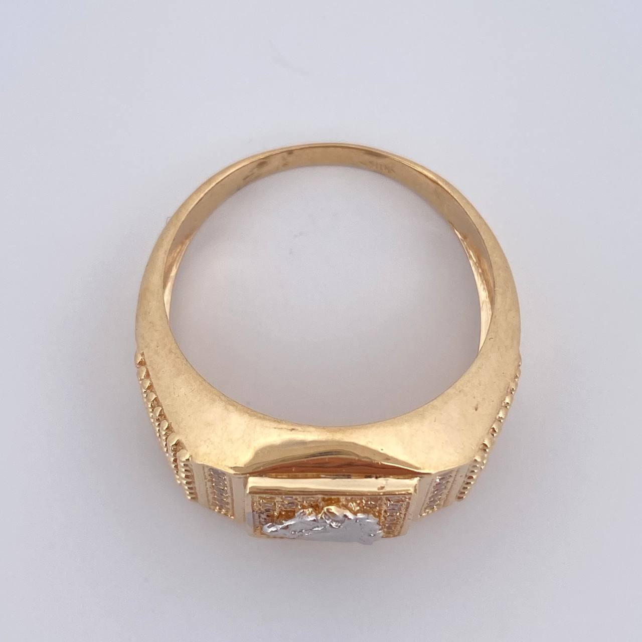 Anillo Sello Caballo 7.5gr / T10 1/2 / Oro 18K &