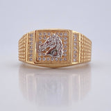Anillo Sello Caballo 7.5gr / T10 1/2 / Oro 18K &