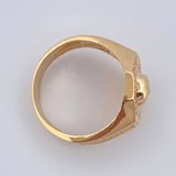 Anillo Sello Calavera 8.8gr / T10 1/4 / Oro 18K &