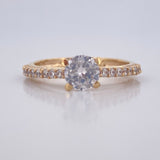 Anillo Solitario Churumbela 2.55gr / T7 / Oro 18K &