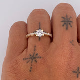 Anillo Solitario Churumbela 2.55gr / T7 / Oro 18K &