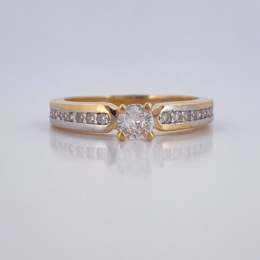 Anillo Solitario Churumbela 3.15gr / T6 1/4 / Oro 18K &