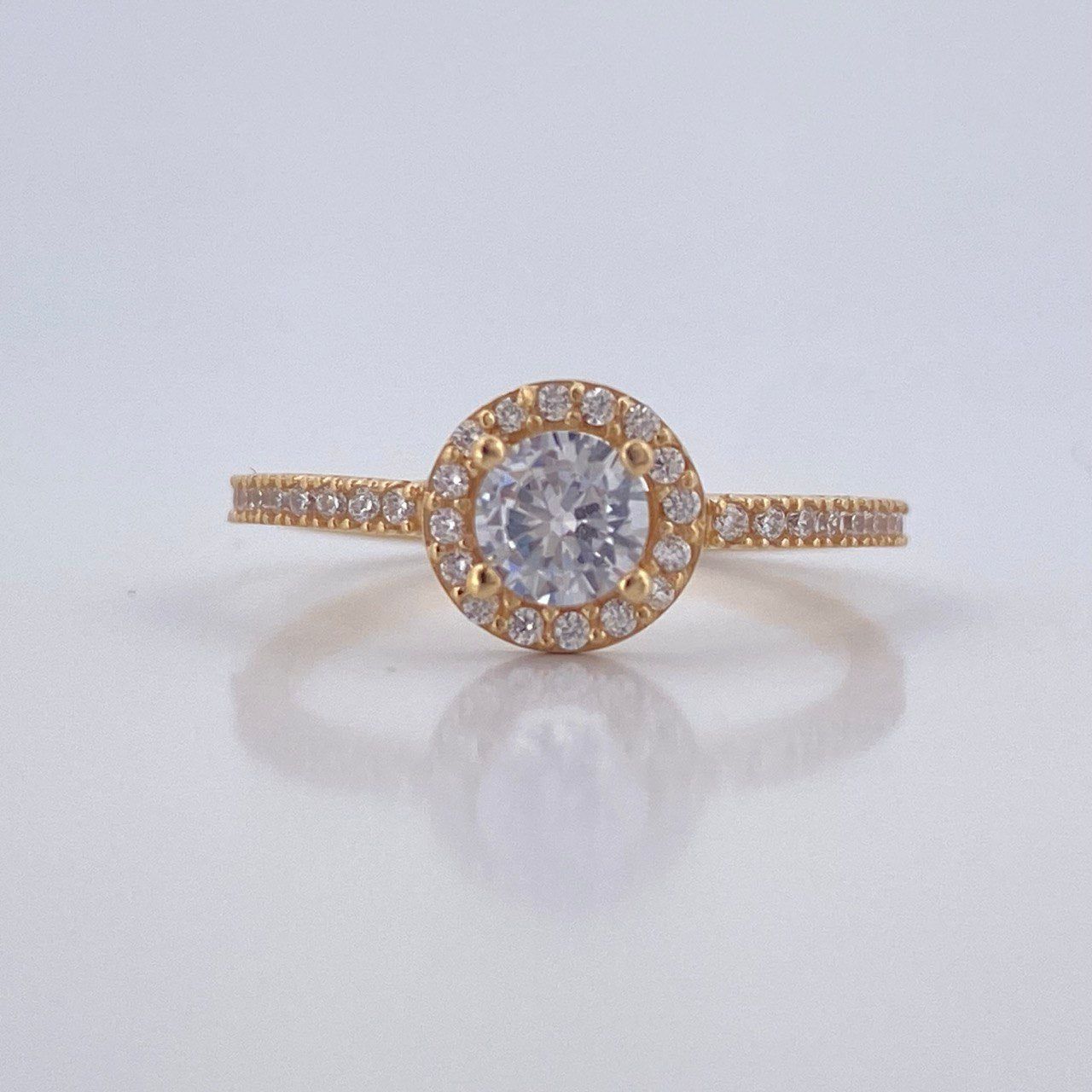 Anillo Halo Churumbela Circulo 2.05gr / T6 / Oro 18K &