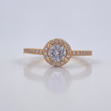 Anillo Halo Churumbela Circulo 2.05gr / T6 / Oro 18K &