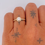 Anillo Halo Churumbela Circulo 2.05gr / T6 / Oro 18K &