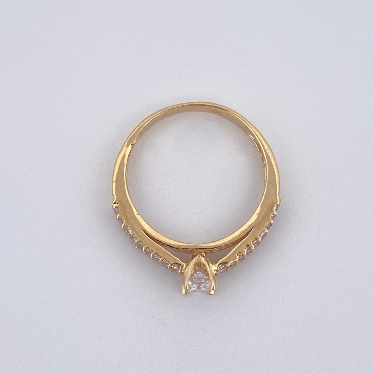 Anillo Solitario Puente 2.95gr / T7 1/4 / Oro 18K &