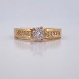 Anillo Solitario Churumbela 3.5gr / T6 / Oro 18K &