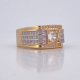 Anillo Cuadrado 7.35gr / T9 1/4 / Oro 18K &