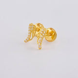 Topos Alas 0.6 g / 8 mm Oro Amarillo 18K