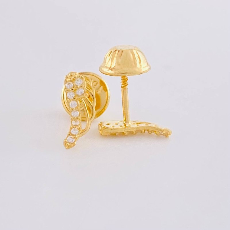 Topos Alas 0.6 g / 8 mm Oro Amarillo 18K