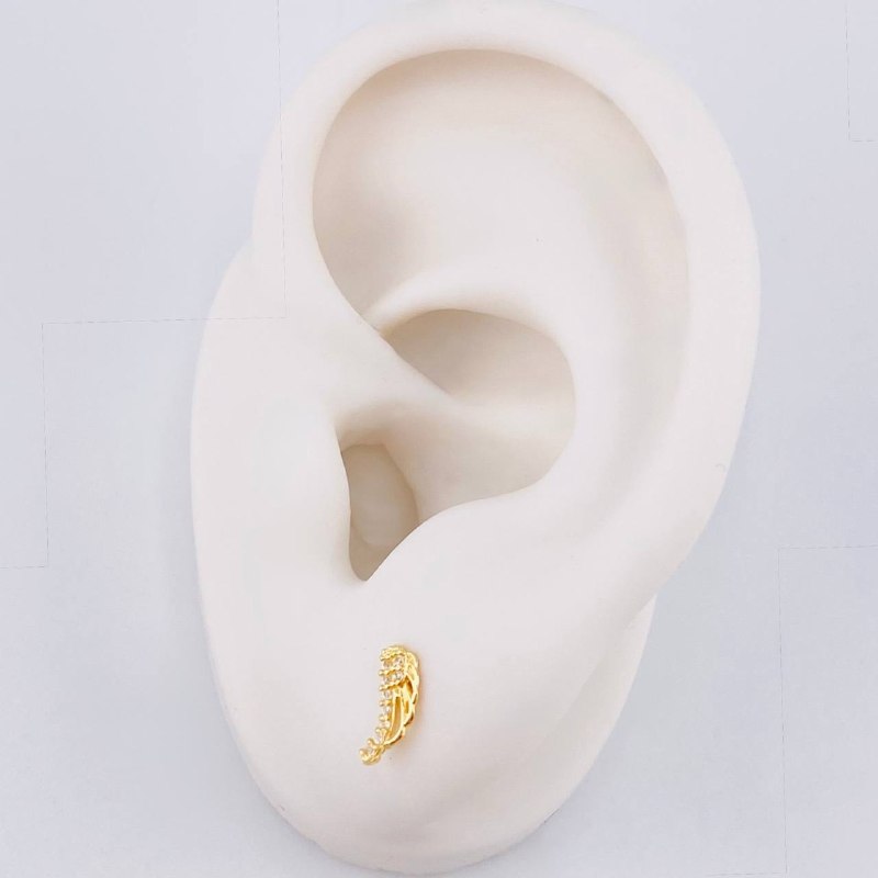 Topos Alas 0.6 g / 8.2 mm Oro Amarillo 18K