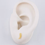 Topos Alas 0.6 g / 8 mm Oro Amarillo 18K