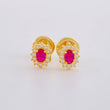 Topos Halo Ovalado 0.7 g / 6 mm Oro Amarillo 18K
