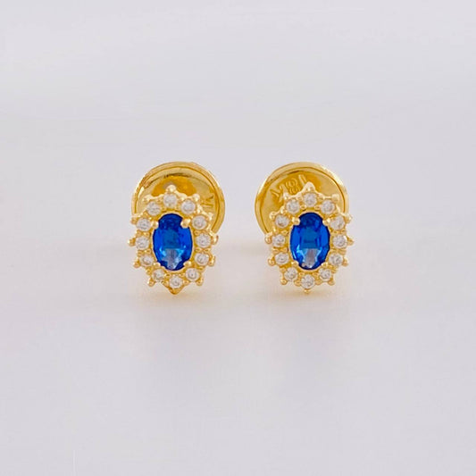 Topos Halo Ovalado 0.75 g / 6 mm Oro Amarillo 18K
