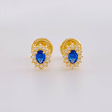 Topos Halo Ovalado 0.75 g / 6 mm Oro Amarillo 18K