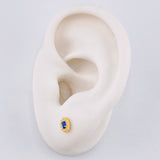 Topos Halo Ovalado 0.75 g / 6 mm Oro Amarillo 18K