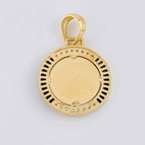 Dije San Miguel Arcangel 5.95 g / 3.4 cm Dos Oros Amarillo Blanco 18K