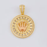 Dije Corona Exclusive 9.4 g / 3.9 cm Dos Oros Amarillo Rosa 18K