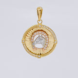 Dije Herradura Caballo 4.9 g / 4.3 cm Tres Oros 18K