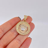 Dije Corona Conquista 7.25 g / 3.5 cm Tres Oros 18K