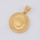 Dije Corona Centinela 6.95 g / 3.5 cm Tres Oros 18K