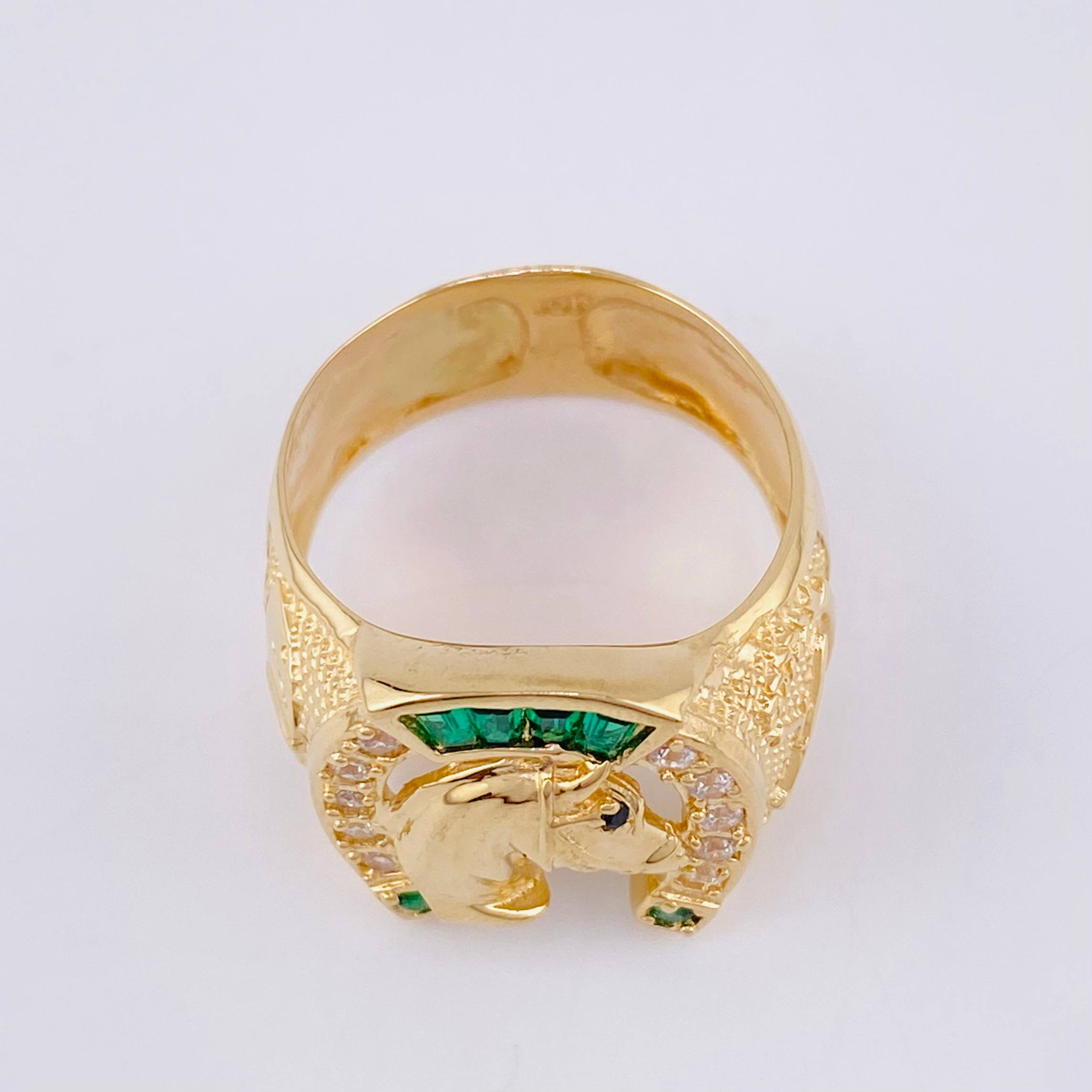 Anillo Herradura Caballo 7.35 g / T9 3/4 Oro Amarillo 18K