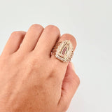 Anillo Virgen Guadalupe 7.7 g / T10 3/4 Oro Rosa 18K