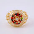 Anillo Ruleta Casino Movil 8.85 g / T10 3/4 Oro Amarillo 18K