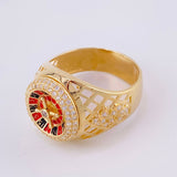 Anillo Ruleta Casino Movil 8.85 g / T10 3/4 Oro Amarillo 18K