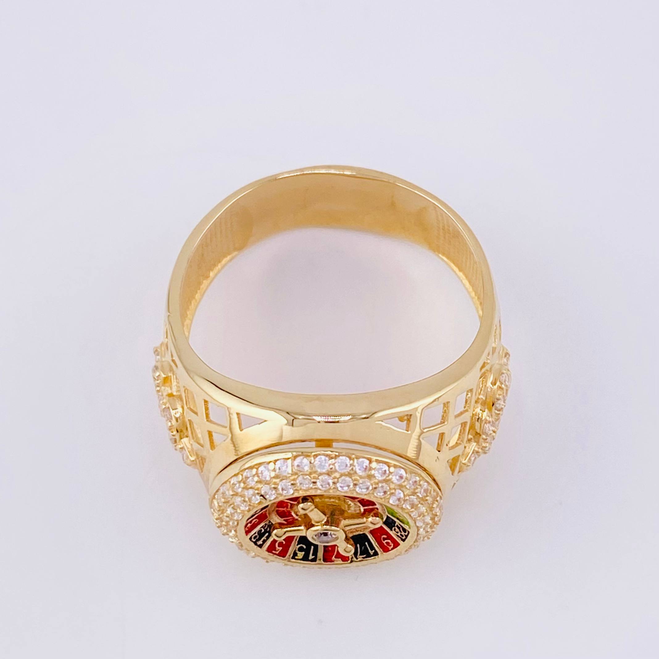 Anillo Ruleta Casino Movil 8.85 g / T10 3/4 Oro Amarillo 18K