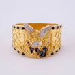 Anillo Sinturon San Miguel 8.75 g / T10 Dos Oros Amarillo Blanco 18K