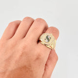 Anillo Correa Signo Dolar 10.85 g / T10 1/2 Oro Amarillo 18K