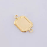Herraje Placa Marco Bordeado 0.5 g / 2 cm Oro Amarillo 18K