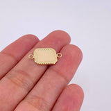 Herraje Placa Marco Bordeado 0.5 g / 2 cm Oro Amarillo 18K